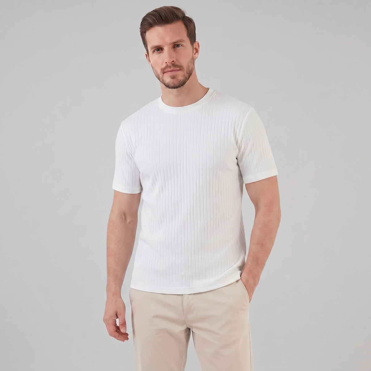 Henley Shirt Heren Slim Fit Lange Mouwen Casual