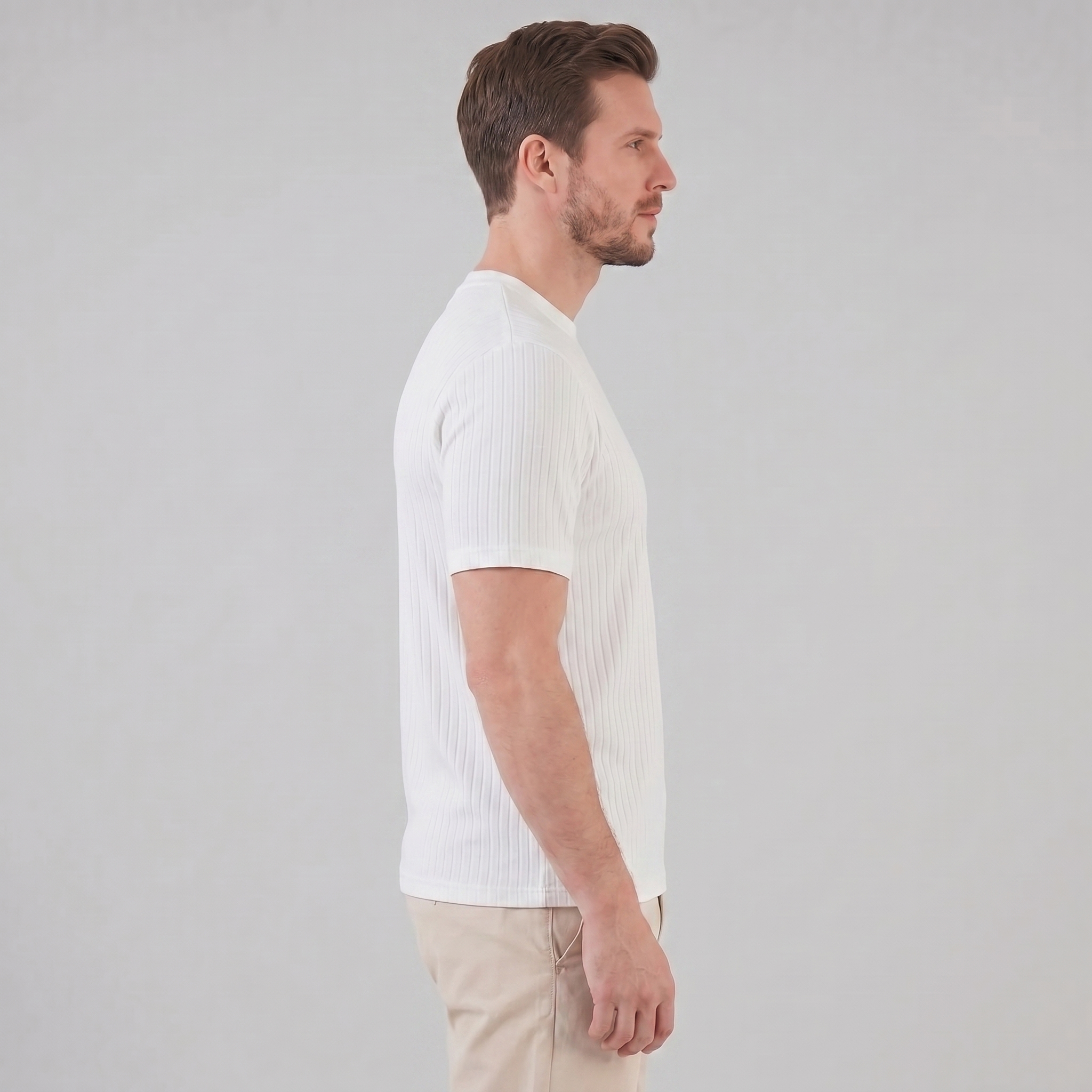 Henley Shirt Heren Slim Fit Lange Mouwen Casual