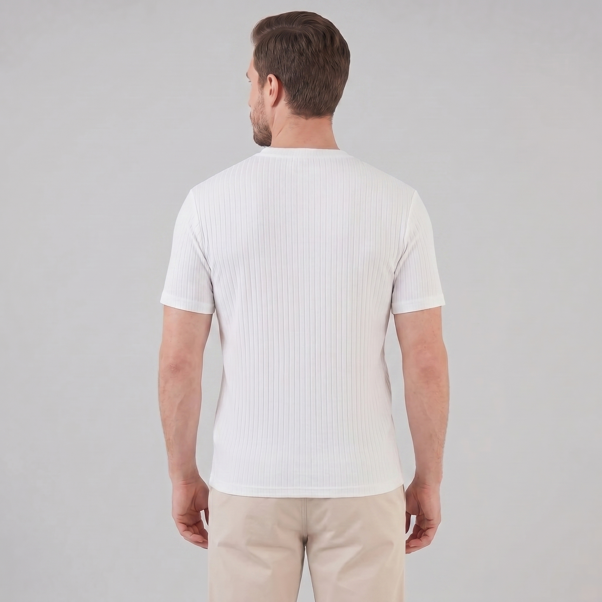 Henley Shirt Heren Slim Fit Lange Mouwen Casual