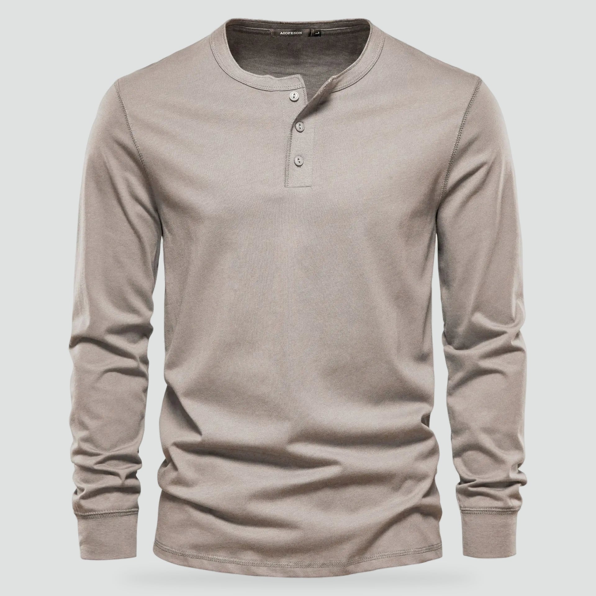 Henley Shirt voor Heren met Knoopsluiting en Lange Mouwen