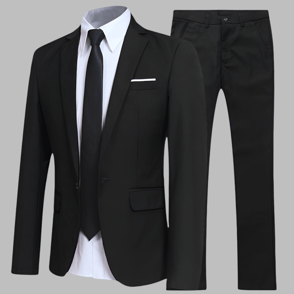 Heren Herenpak met Elegante Stijl voor een Comfortabele Pasvorm