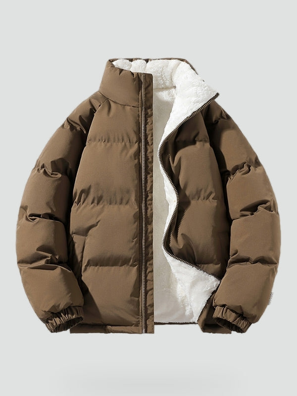 Heren Winterjas met Fleecevoering en Waterdicht Materiaal voor Jacket