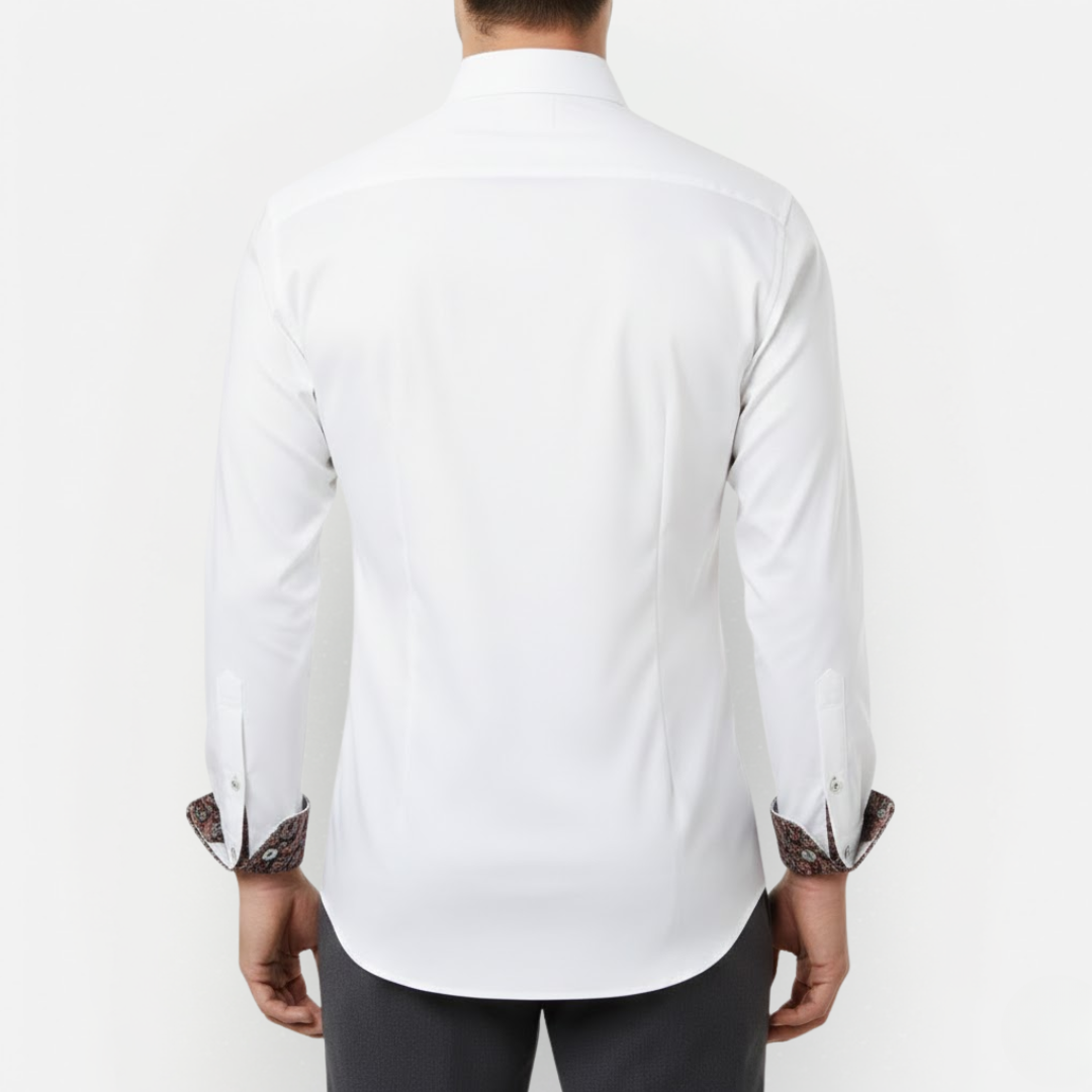 Herenoverhemd Paisley Print Lange Mouwen Casual