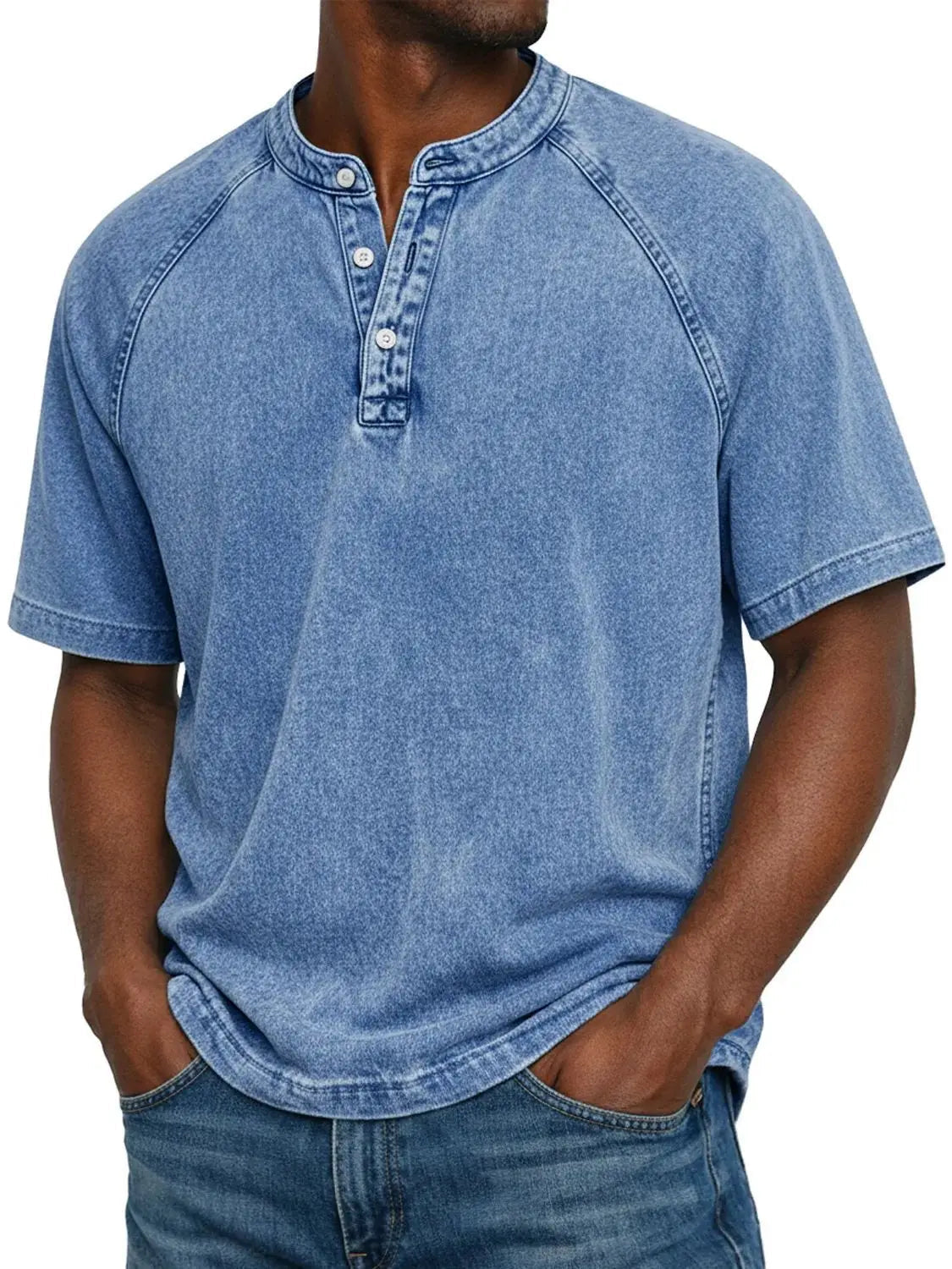 Herenshirt Met Knopen Korte Mouwen Casual