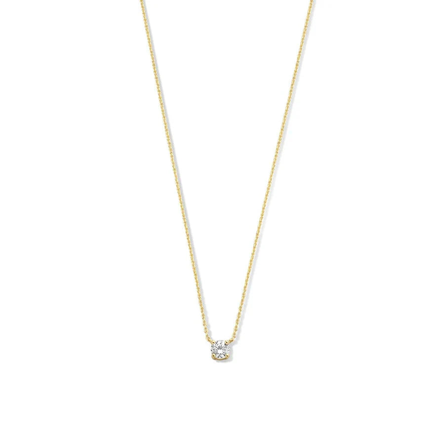 Elegante gouden hanger met moissaniet