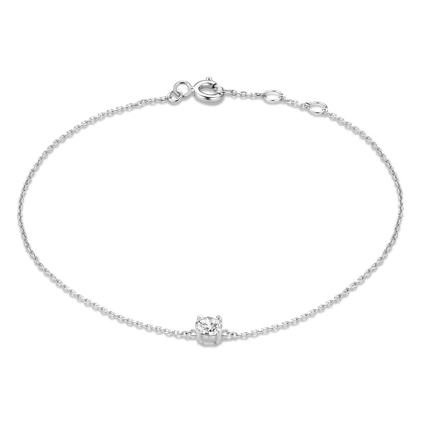 Elegante witgouden armband met verfijnde details