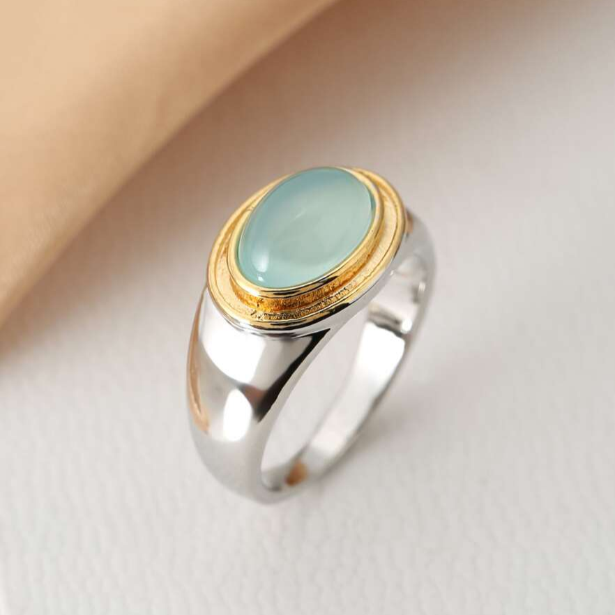 Gabi - Vintage groene maansteenring