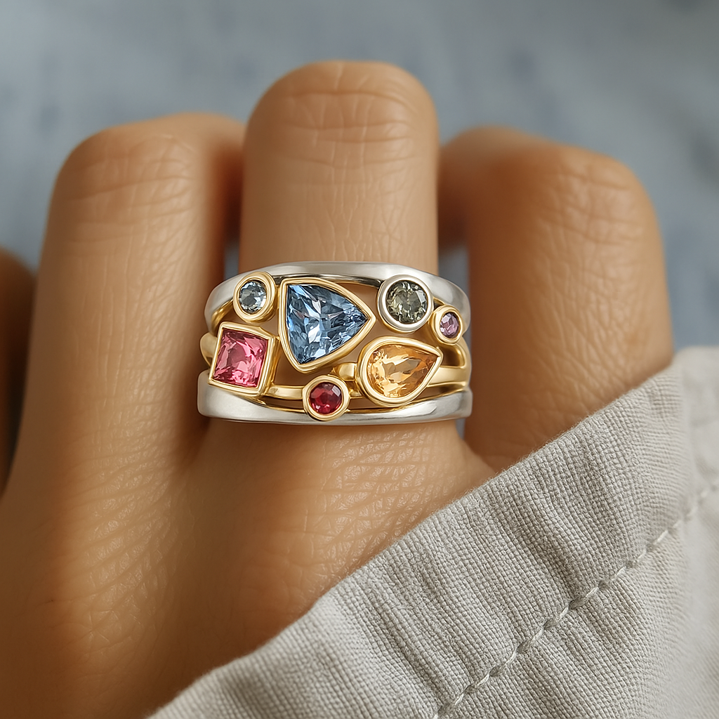 Klassieke zirkonia ring met verfijnd kleurenspel