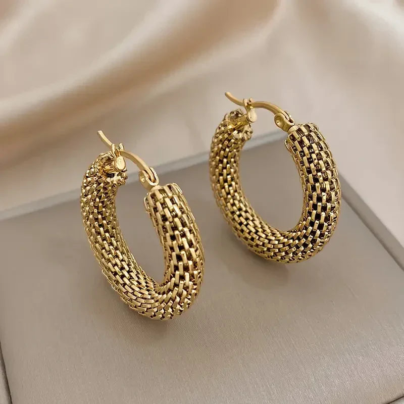 Elegante gouden Tide hoops oorbellen