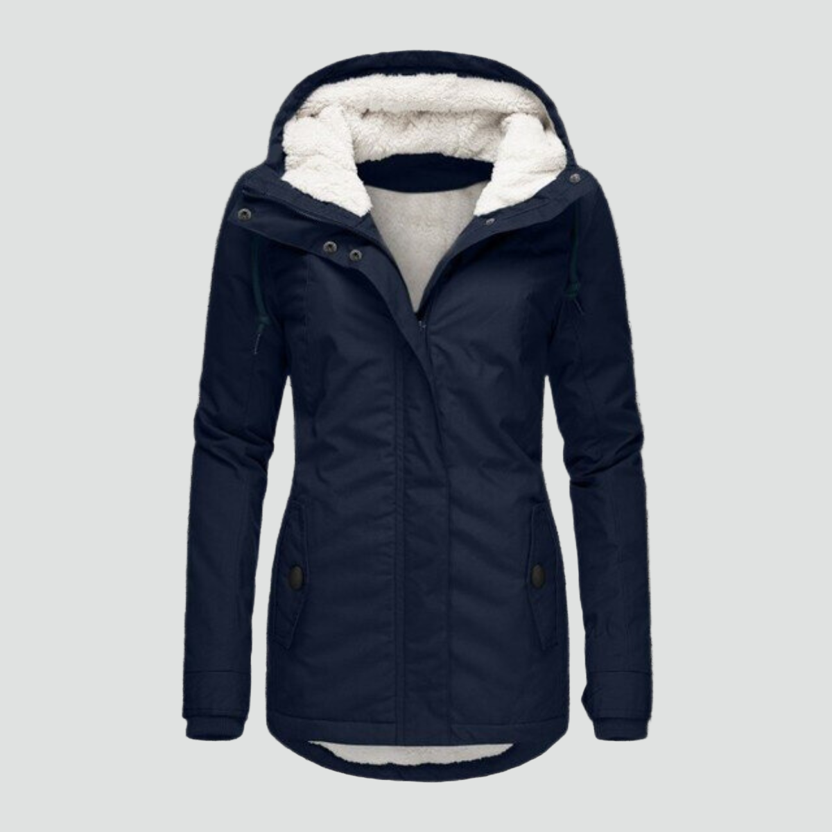 Winterjas Dames Capuchon Fleece Gevoerd Warm