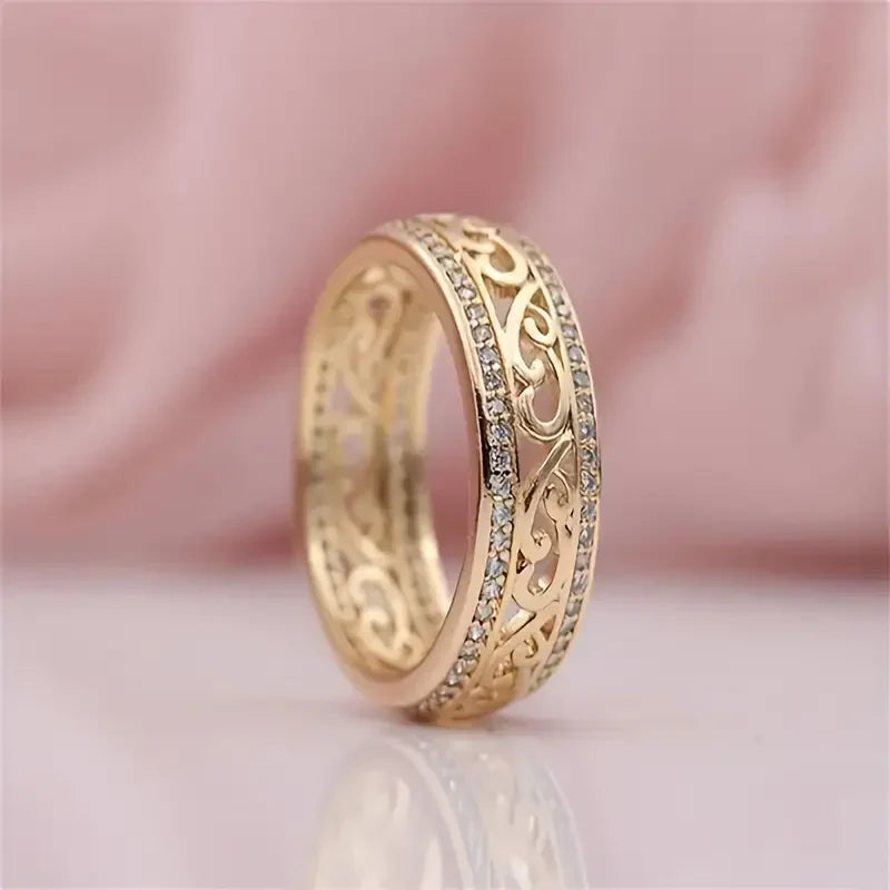 Elegante Holle Ring van Goud