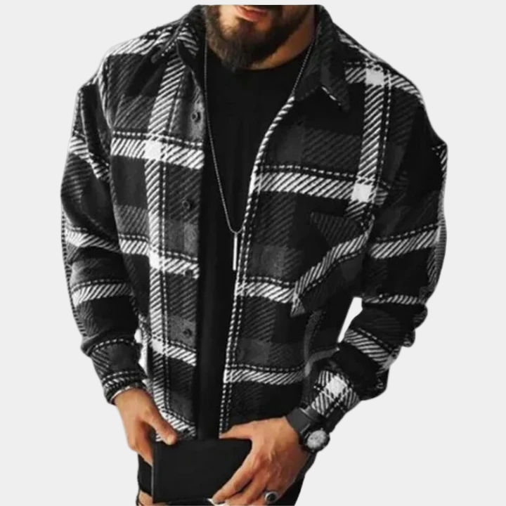 Geruit Overshirt Heren Regular Fit Laagjes Herfst