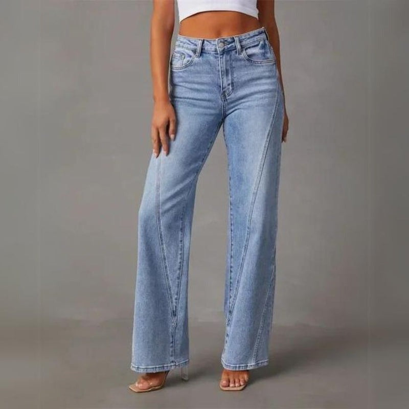 Jeans Wijde Pijpen Dames Casual