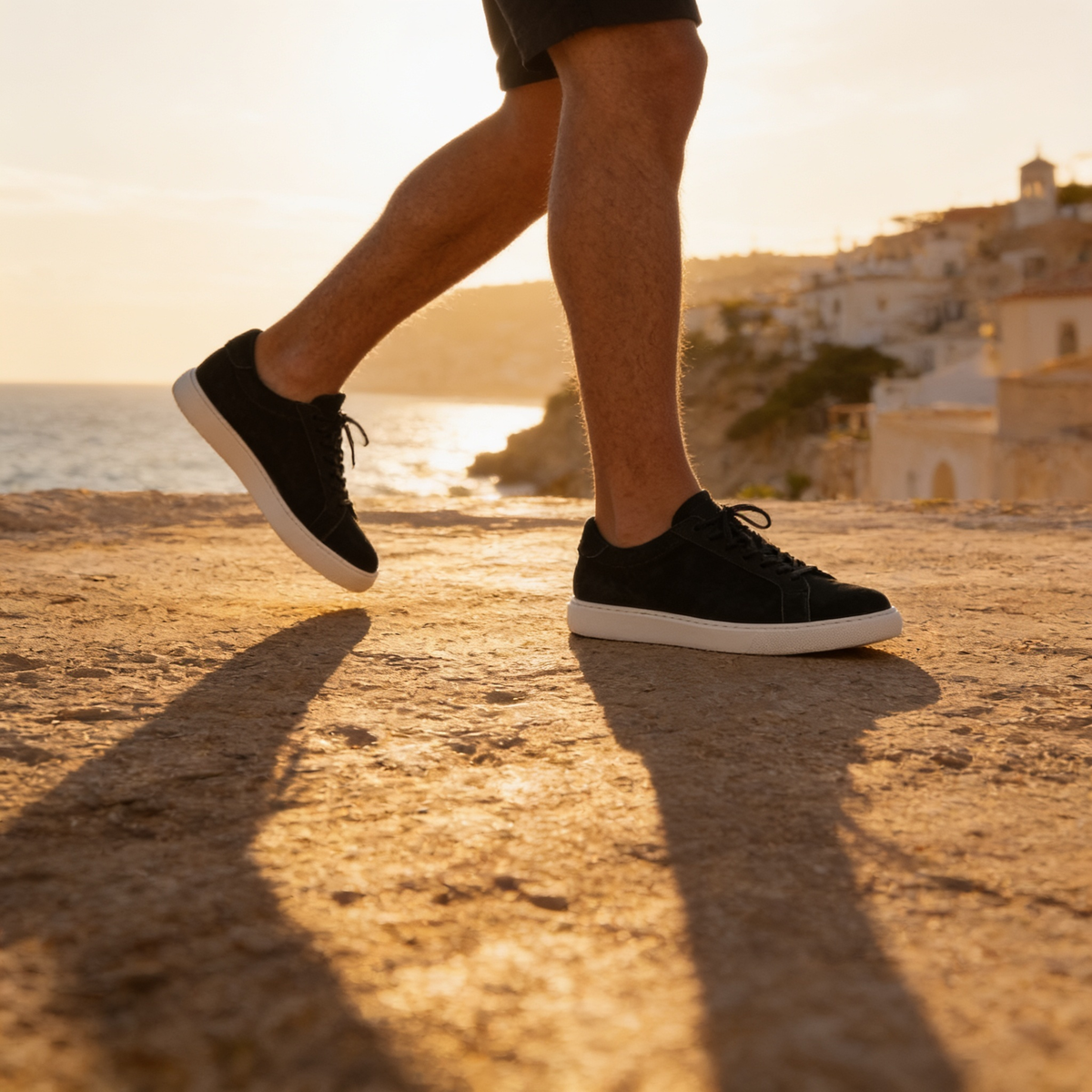 Lage Sneakers Heren Suede Grijs Casual