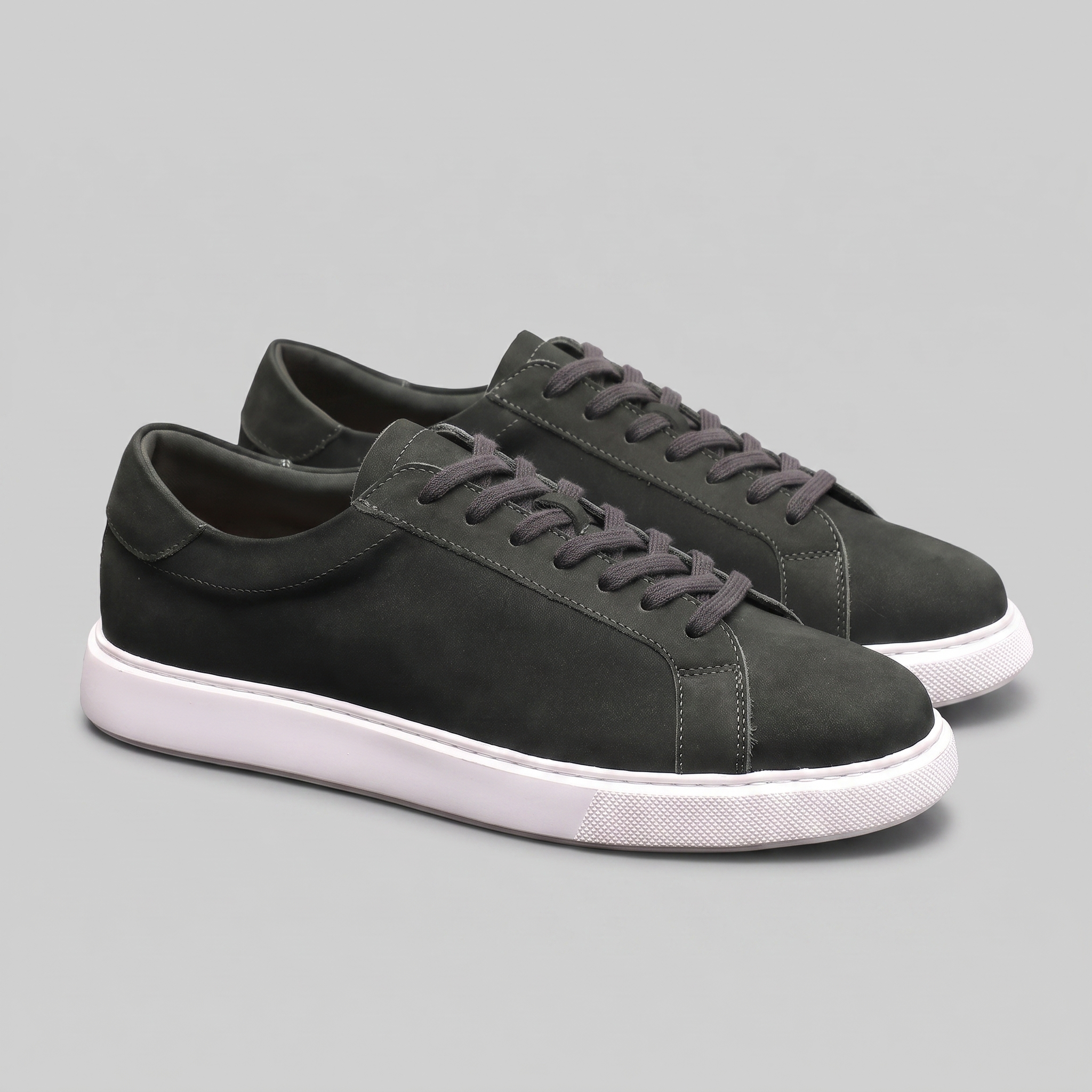 Lage Sneakers Heren Suede Grijs Casual