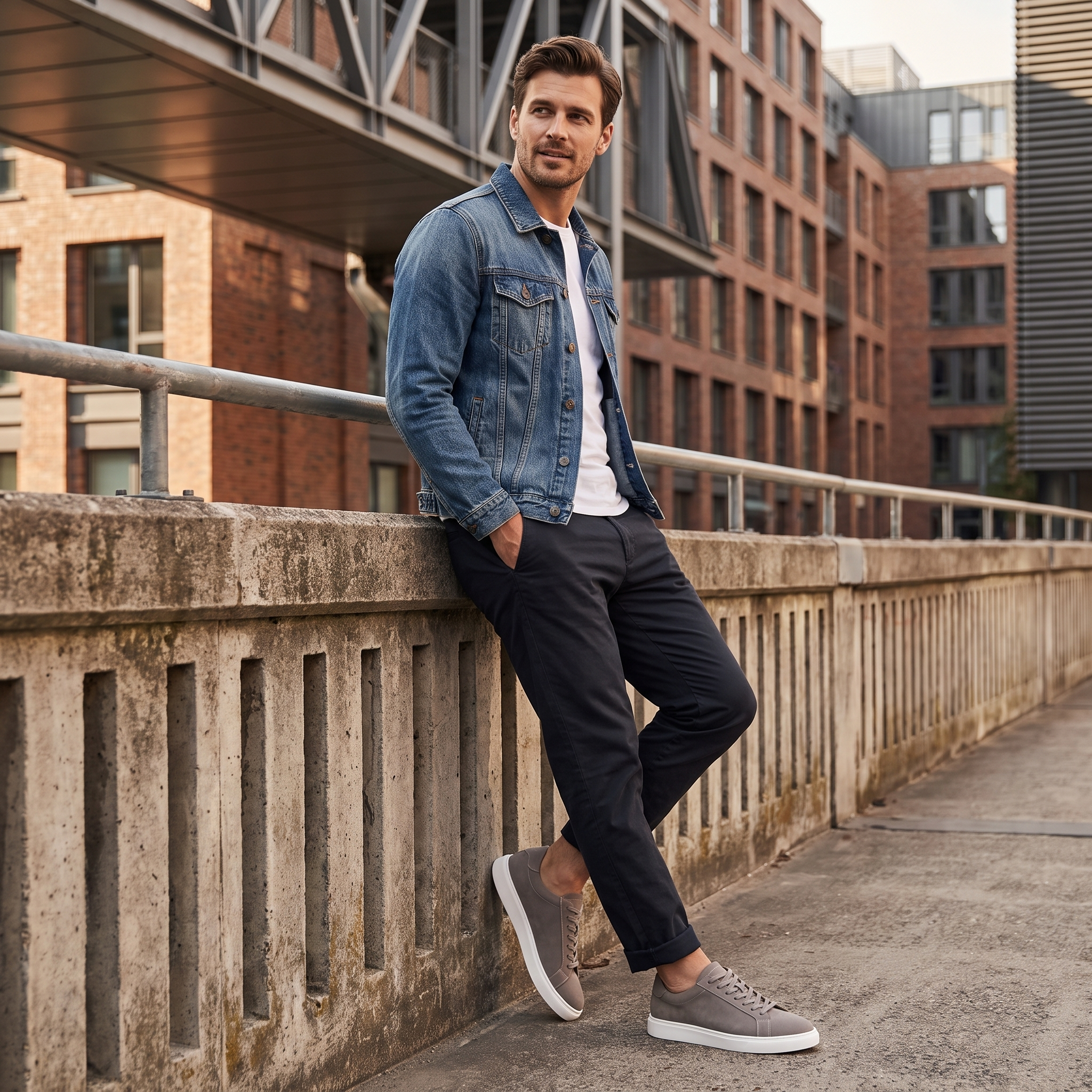 Lage Sneakers Heren Suede Grijs Casual