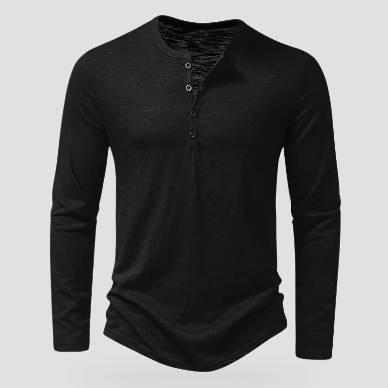 Lange Mouw T-shirt voor Heren met Strakke Pasvorm en Tijdloos Ontwerp