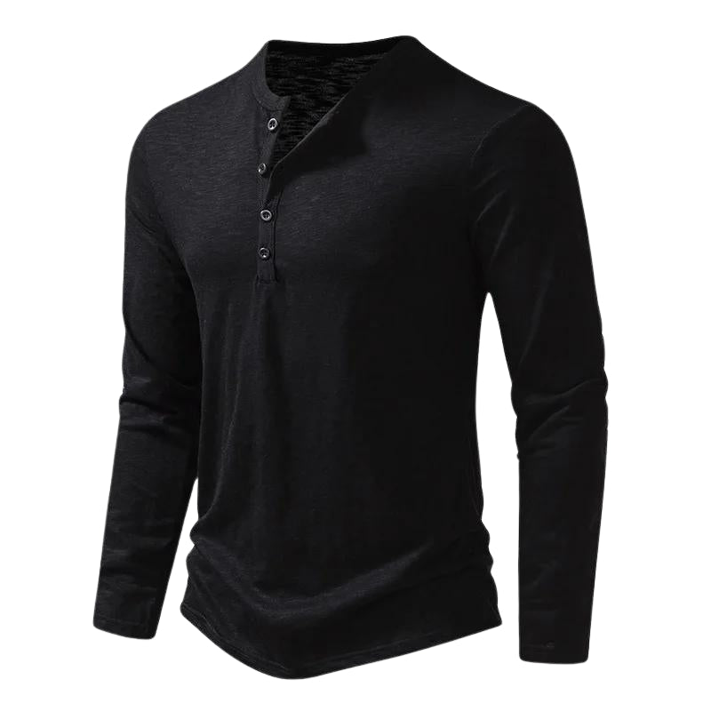 Lange Mouw T-shirt voor Heren met Strakke Pasvorm en Tijdloos Ontwerp