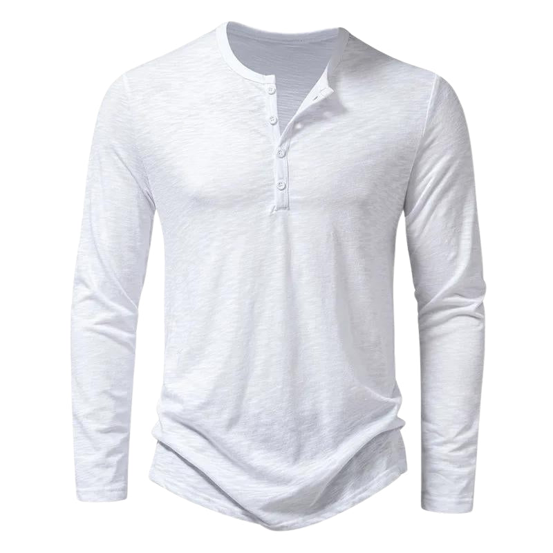 Lange Mouw T-shirt voor Heren met Strakke Pasvorm en Tijdloos Ontwerp
