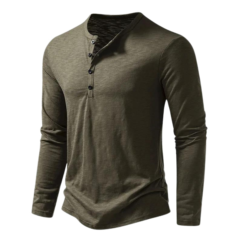 Lange Mouw T-shirt voor Heren met Strakke Pasvorm en Tijdloos Ontwerp
