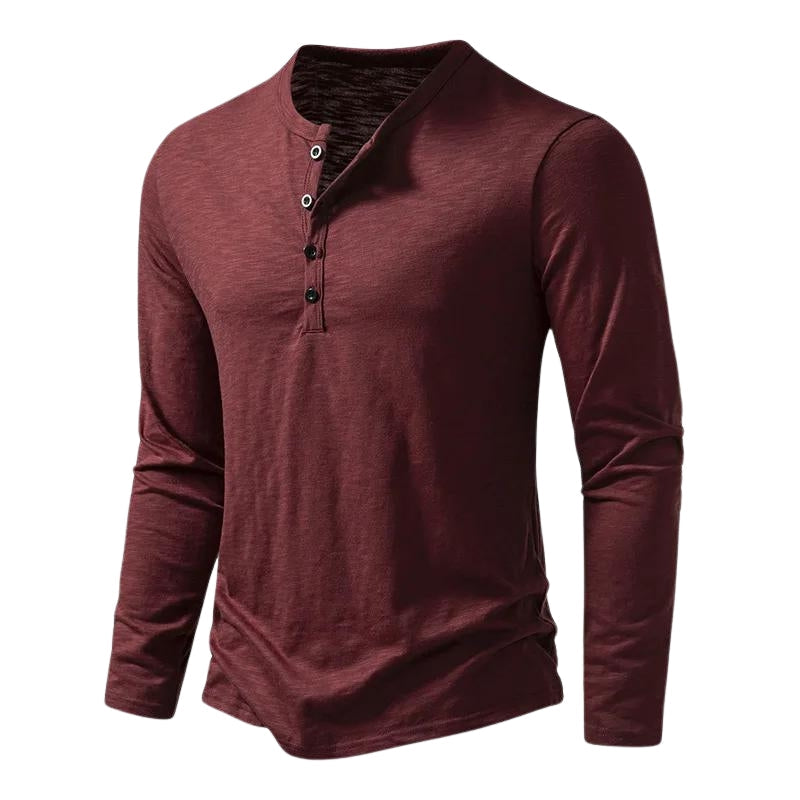 Lange Mouw T-shirt voor Heren met Strakke Pasvorm en Tijdloos Ontwerp