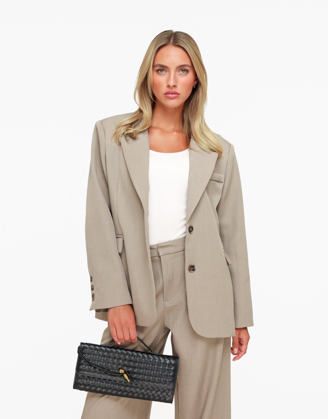 Licht Taupe Oversized Pasvorm - Blazer
