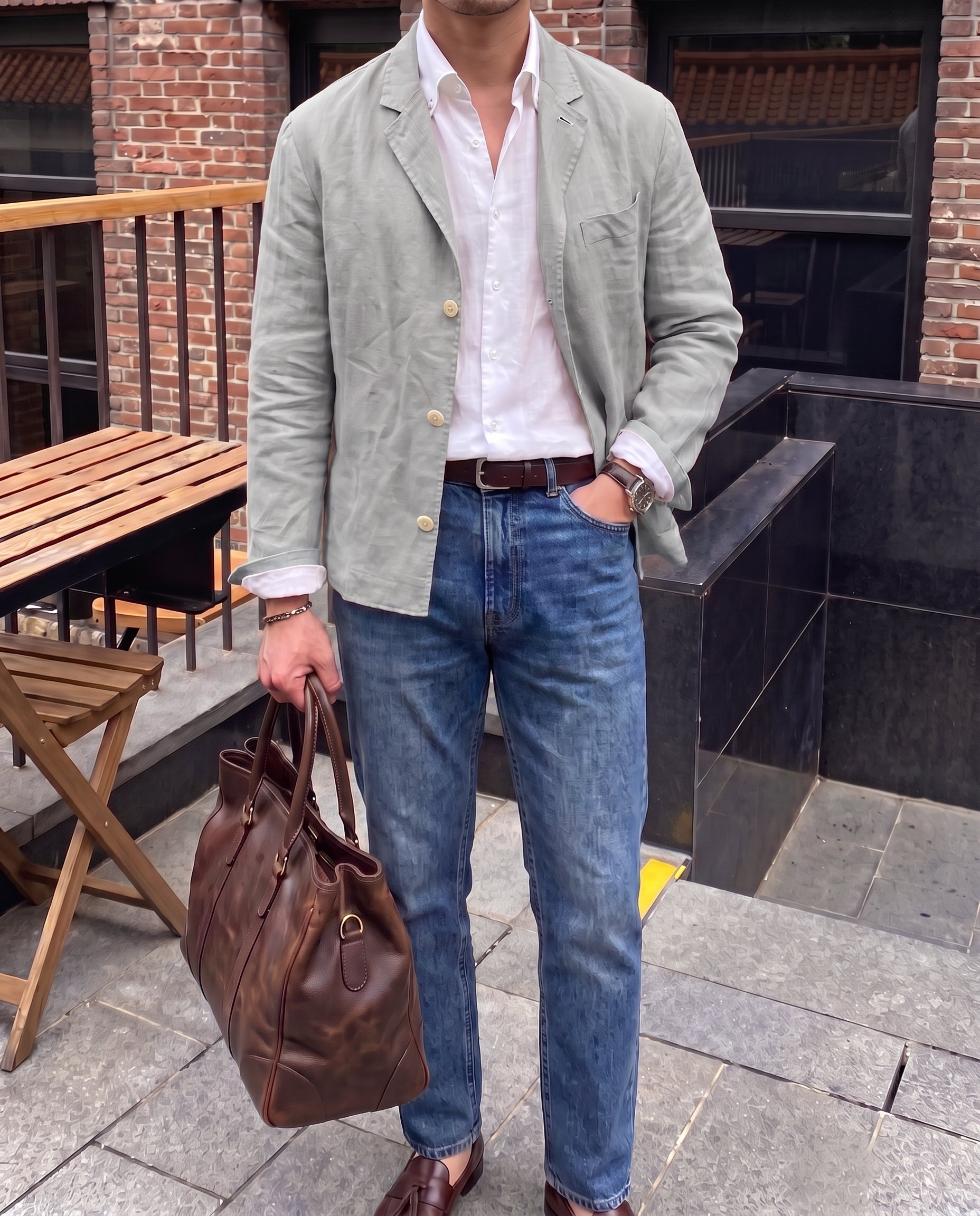 Linnen Blazer voor Heren met Lichtgewicht en Comfort