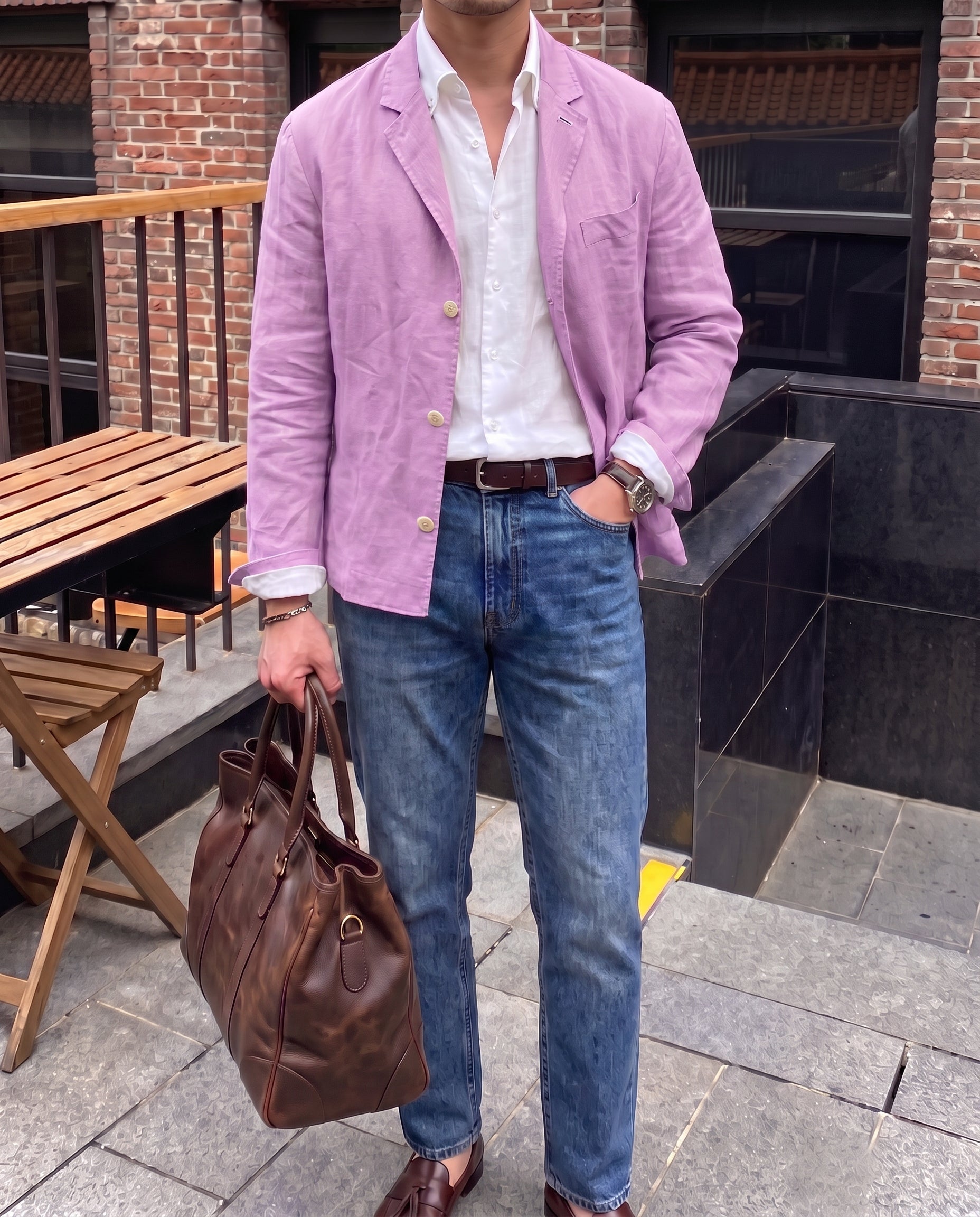 Linnen Blazer voor Heren met Lichtgewicht en Comfort