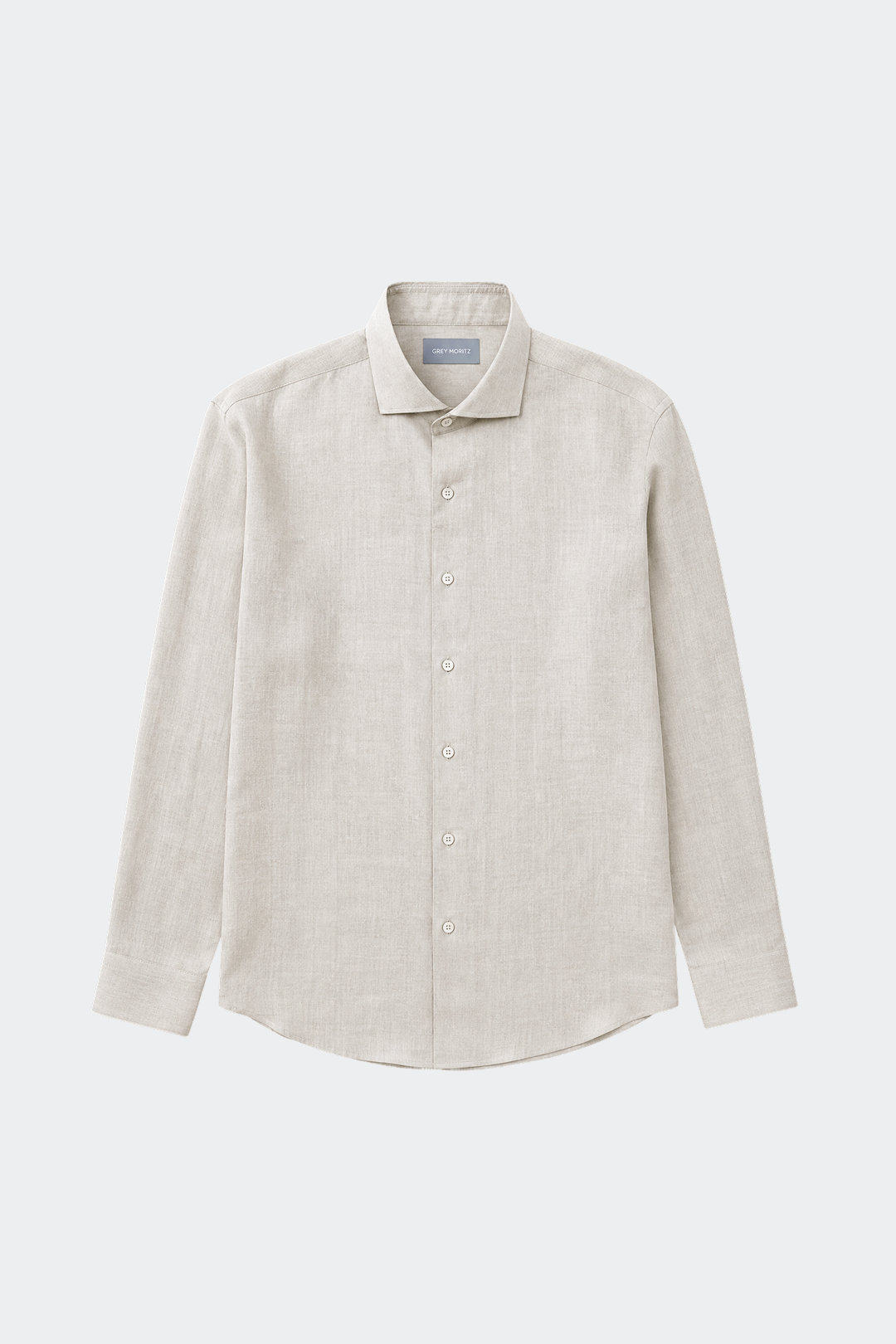 Linnen Overhemd Heren Relaxed Fit Spread Collar
