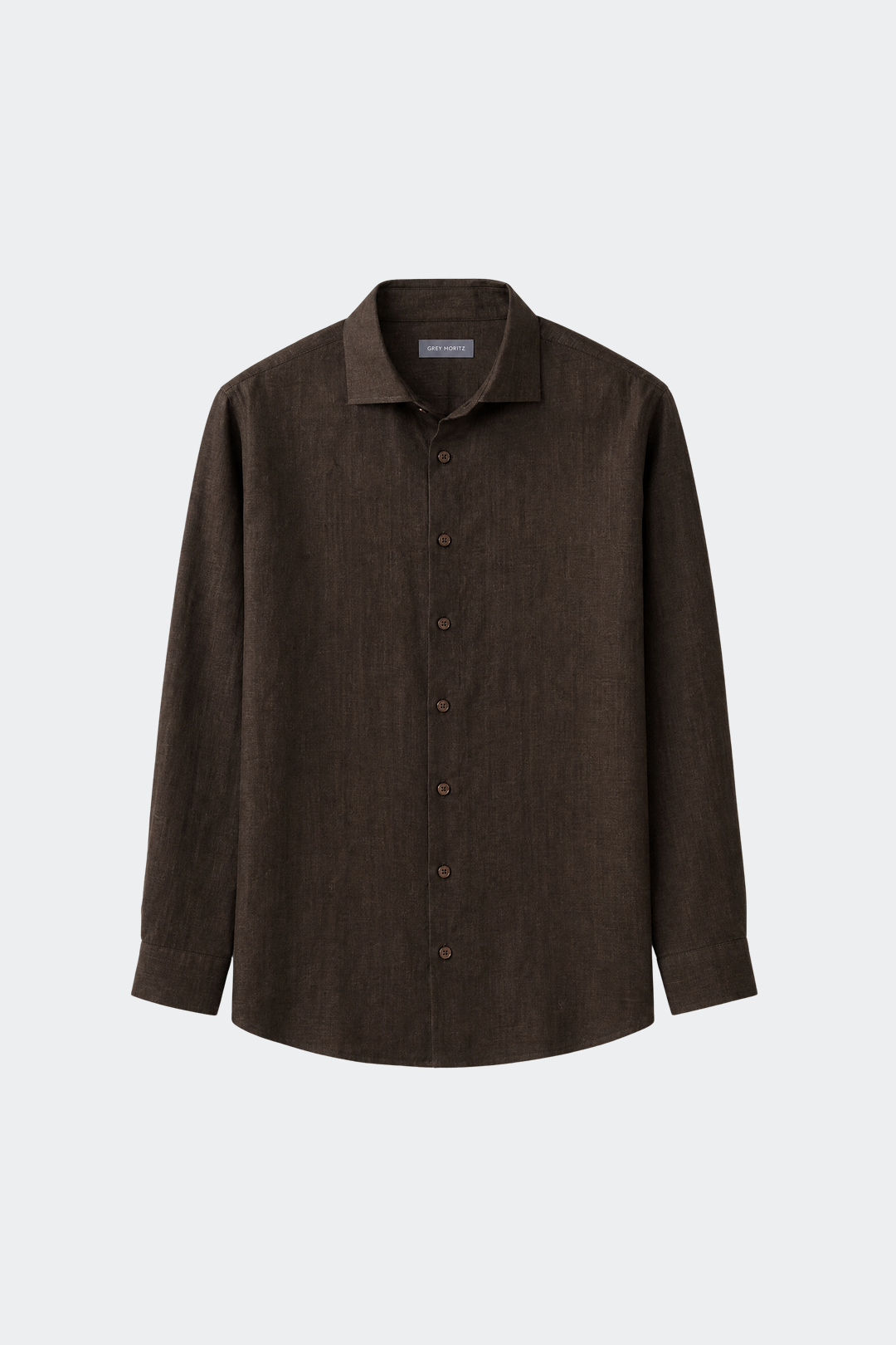 Linnen Overhemd Heren Relaxed Fit Spread Collar