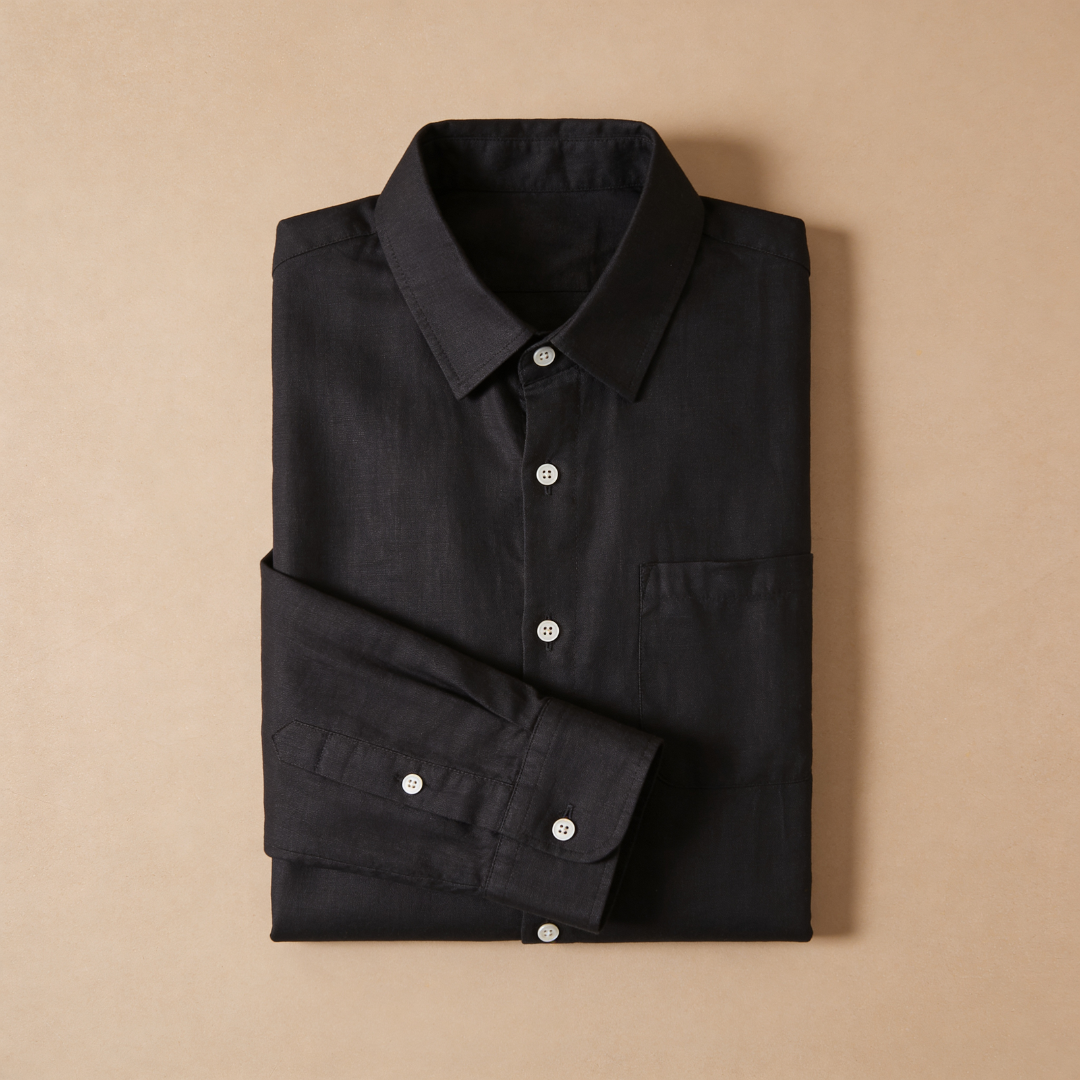 Linnen Shirt Heren Lange Mouwen Casual Zomer