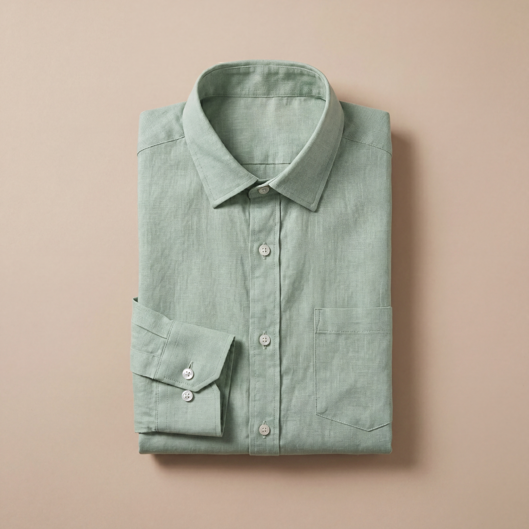 Linnen Shirt Heren Lange Mouwen Casual Zomer