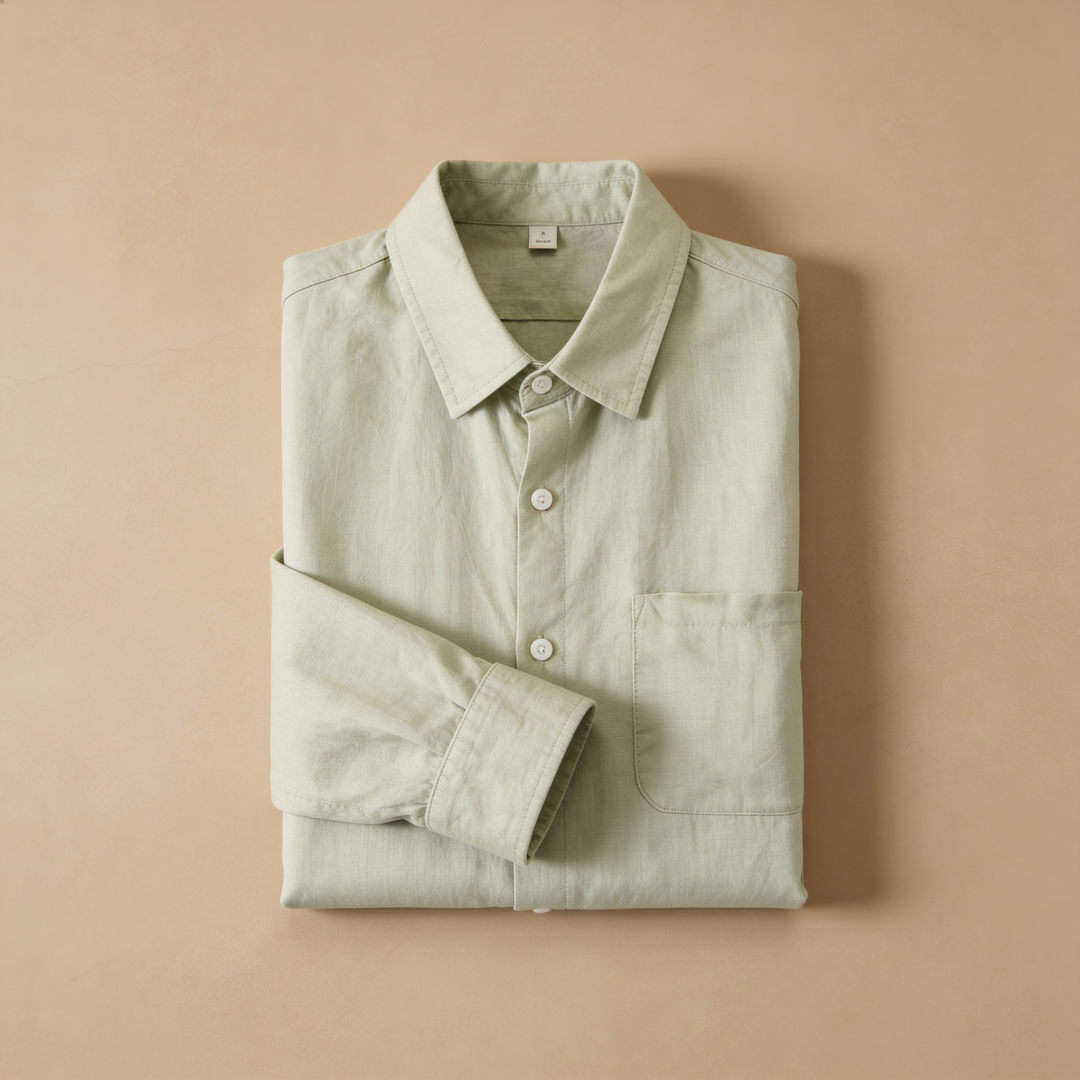 Linnen Shirt Heren Lange Mouwen Casual Zomer