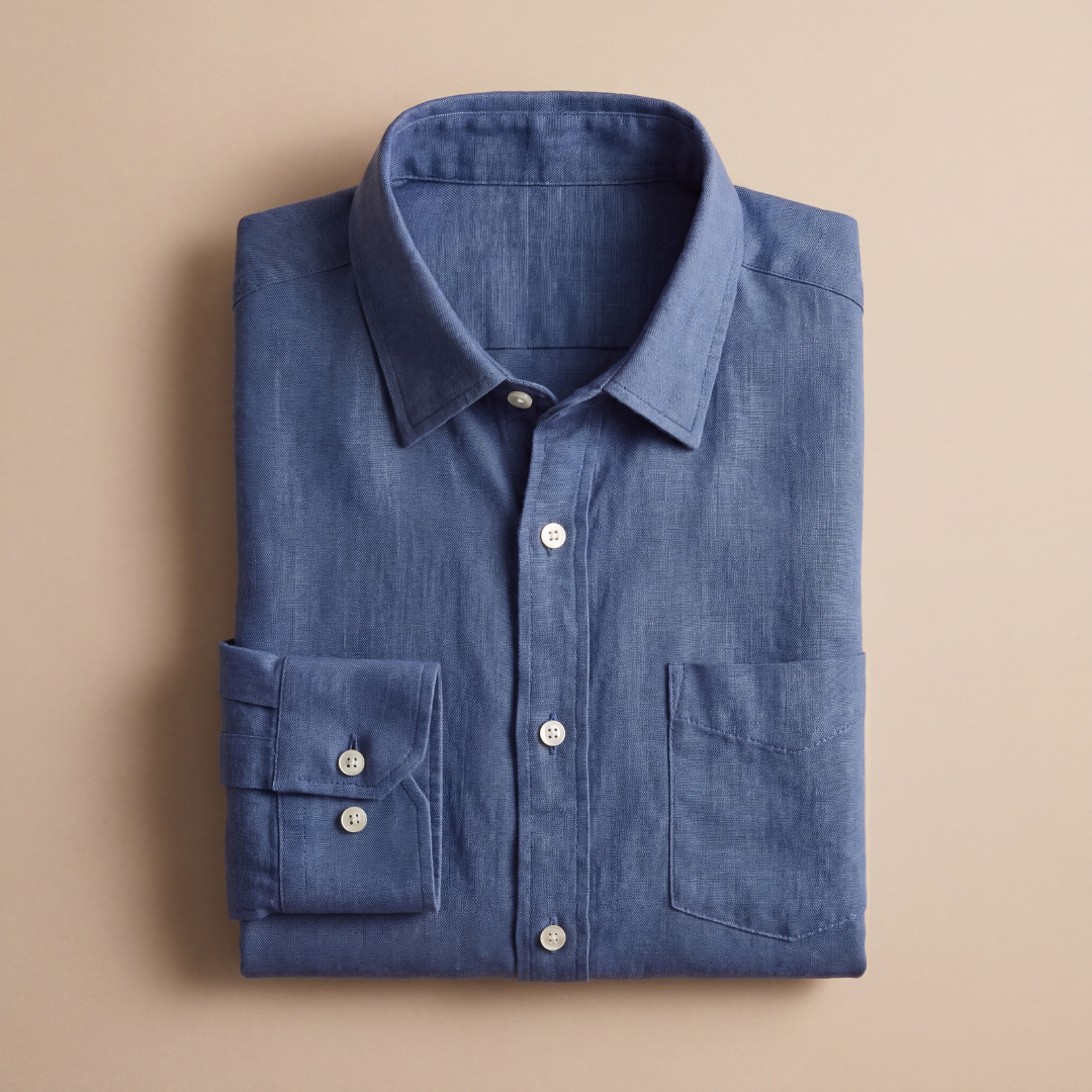 Linnen Shirt Heren Lange Mouwen Casual Zomer