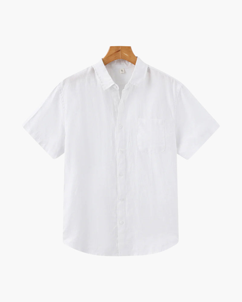 Linnen Shirt Korte Mouwen Heren Zomer Casual