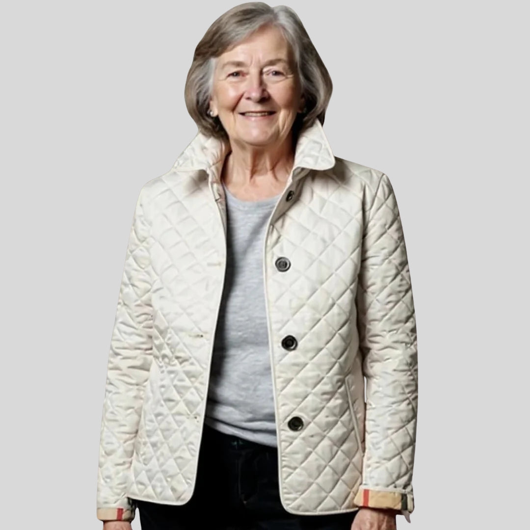 Luxe Gequiltte Jas voor Dames met Kraag