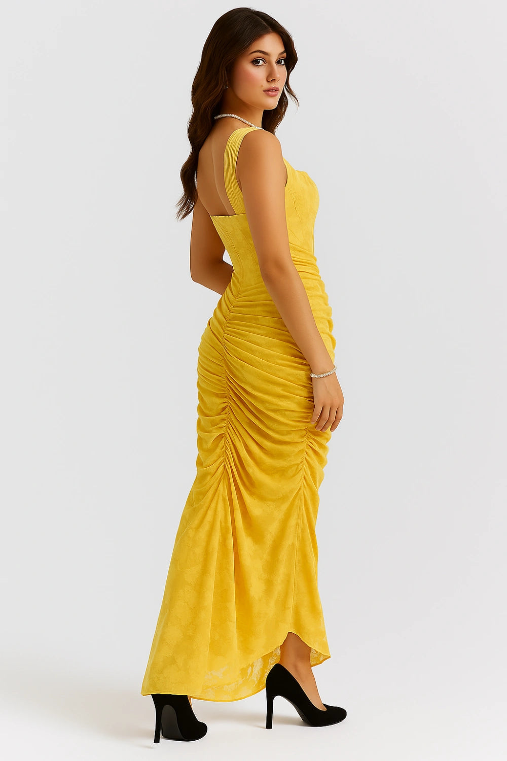 Maxi Jurk Dames Ronde Hals Lange Mouwen Casual