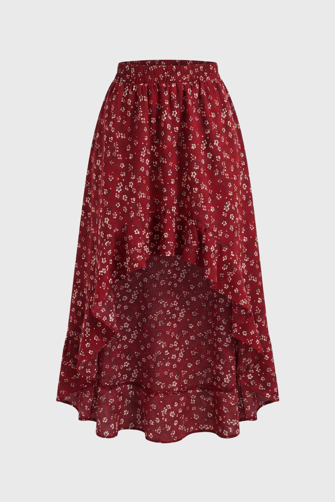 Midi Rok Dames Asymmetrisch Elastische Taille Print Casual