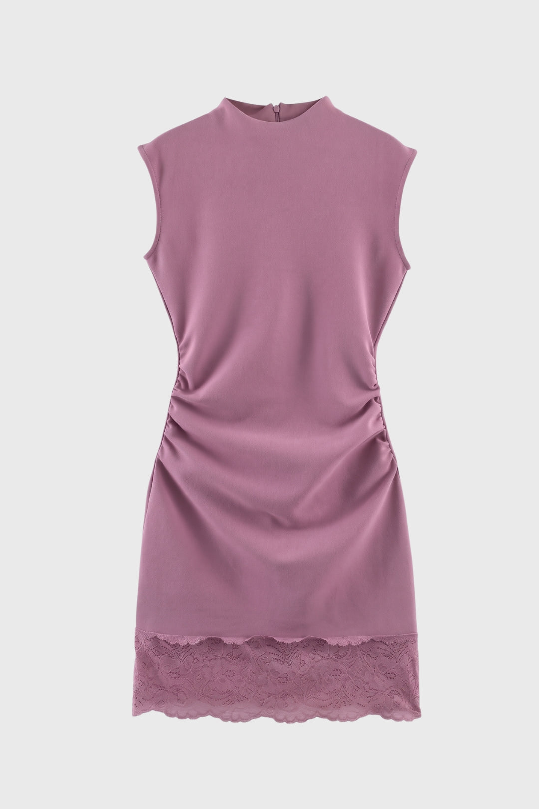 Mini Jurk Dames Getailleerd Mouwloos Kanten Zoom