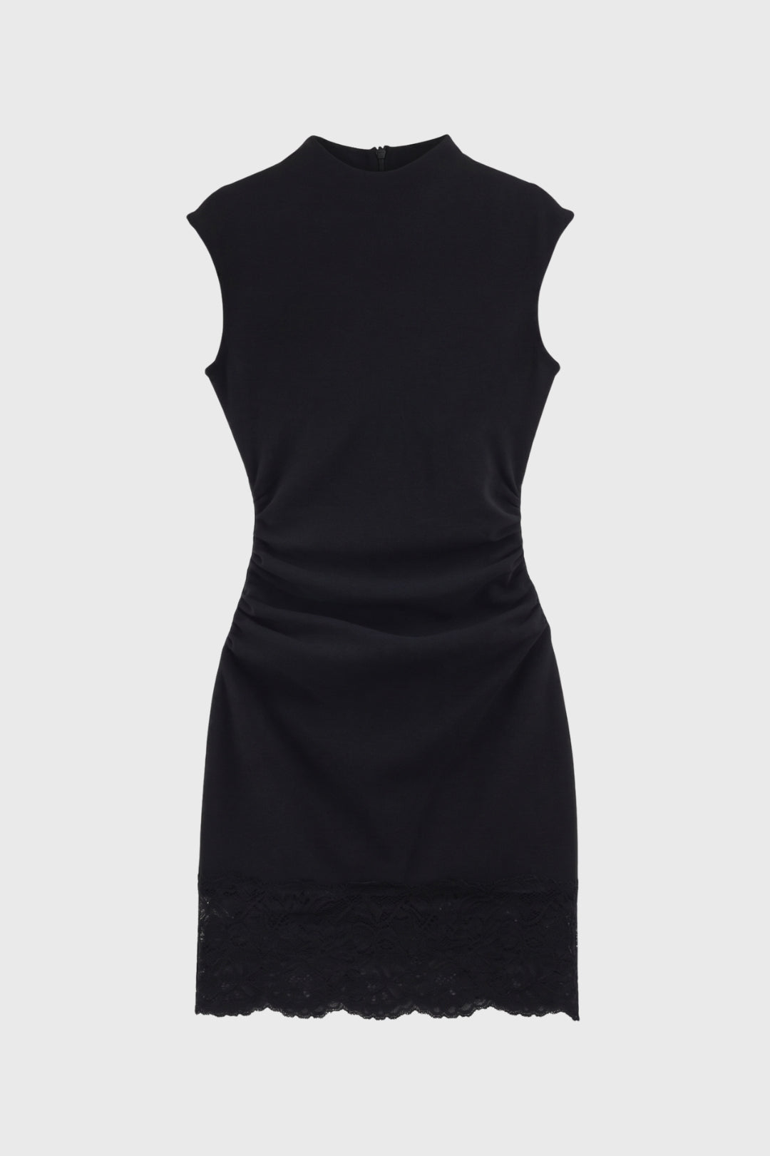 Mini Jurk Dames Getailleerd Mouwloos Kanten Zoom