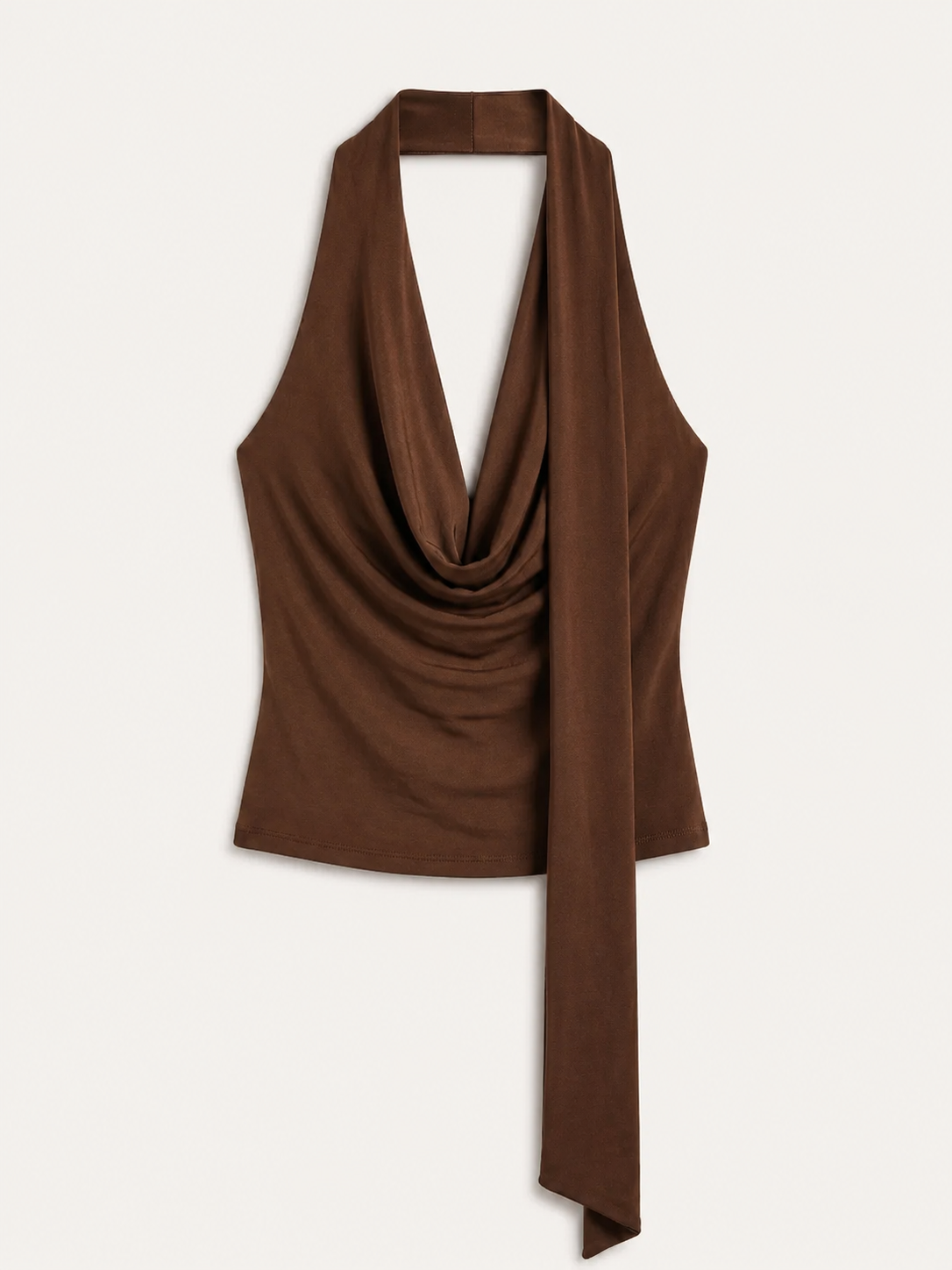 Neckholder Top Dames V-Hals Lange Mouwen Casual