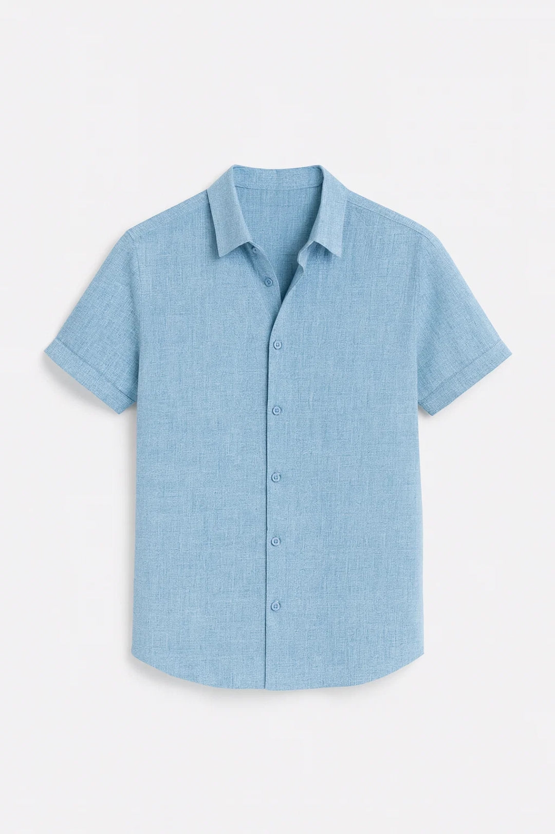 Overhemd Heren Korte Mouw Regular Fit Klassieke Kraag Zomer