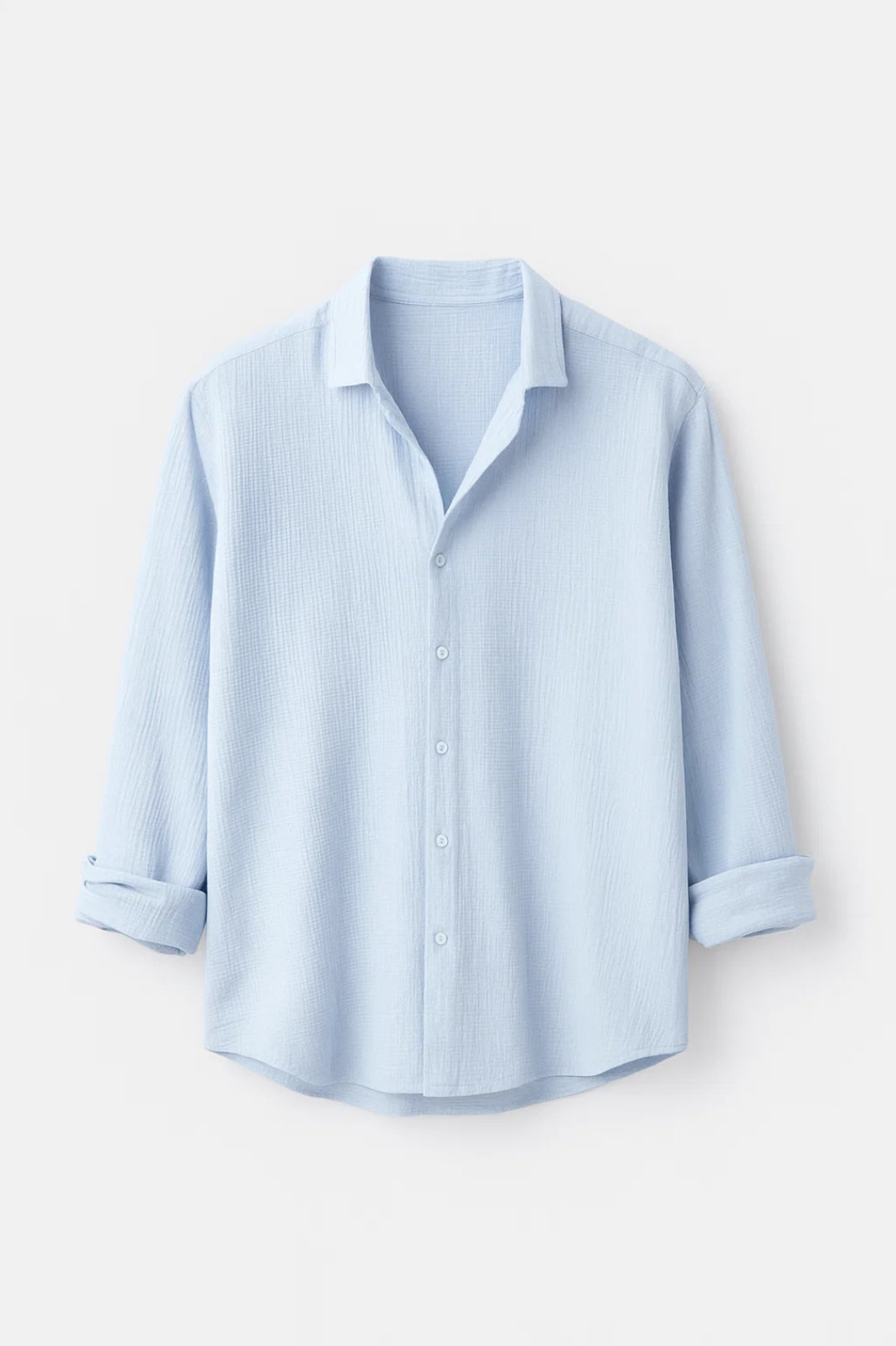Overhemd Heren Lange Mouw Regular Fit Klassieke Kraag Zomer