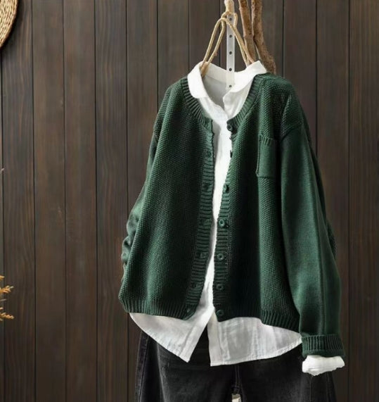 Oversized Cardigan voor Dames met Zakken en een Luxe uitstraling