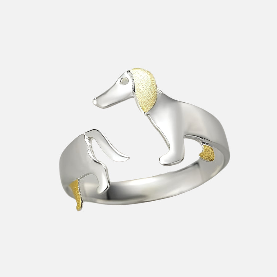 Sterling Zilveren Teckelring – Verstelbare Pasvorm