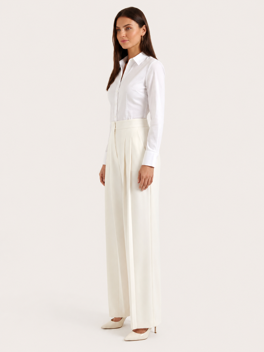 Plissébroek Dames Hoge Taille Wijde Pijp