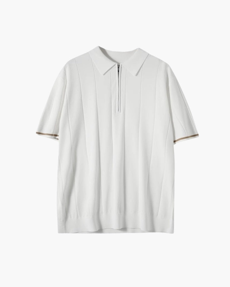 Polo Heren Contrast Trim Lange Mouwen Casual