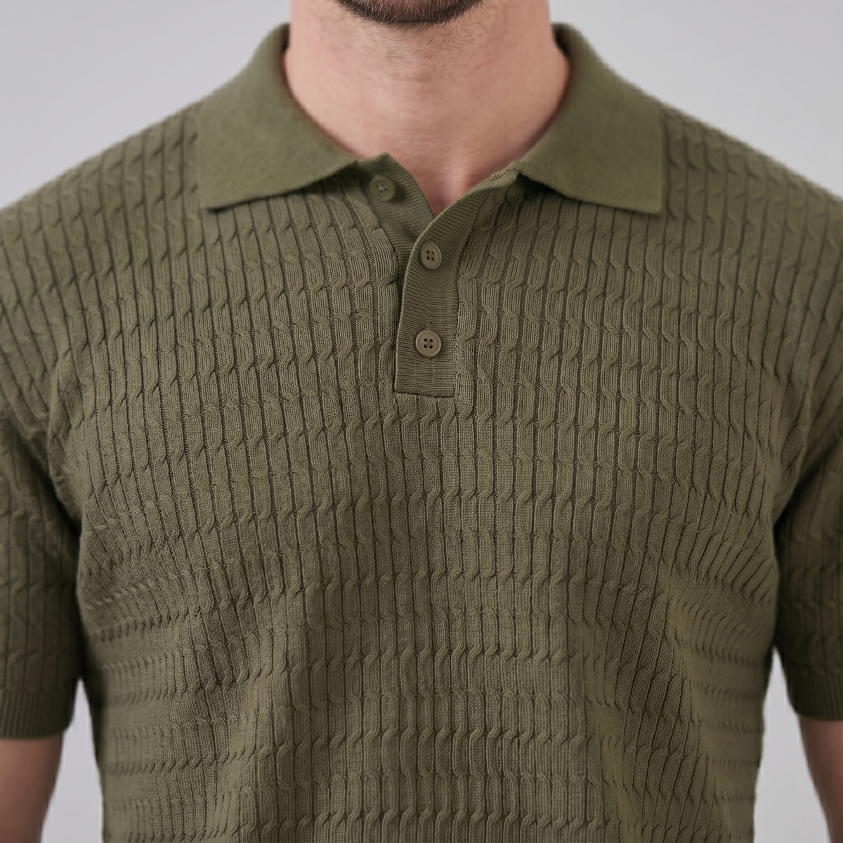 Polo Heren Slim Fit Lange Mouwen Smart Casual