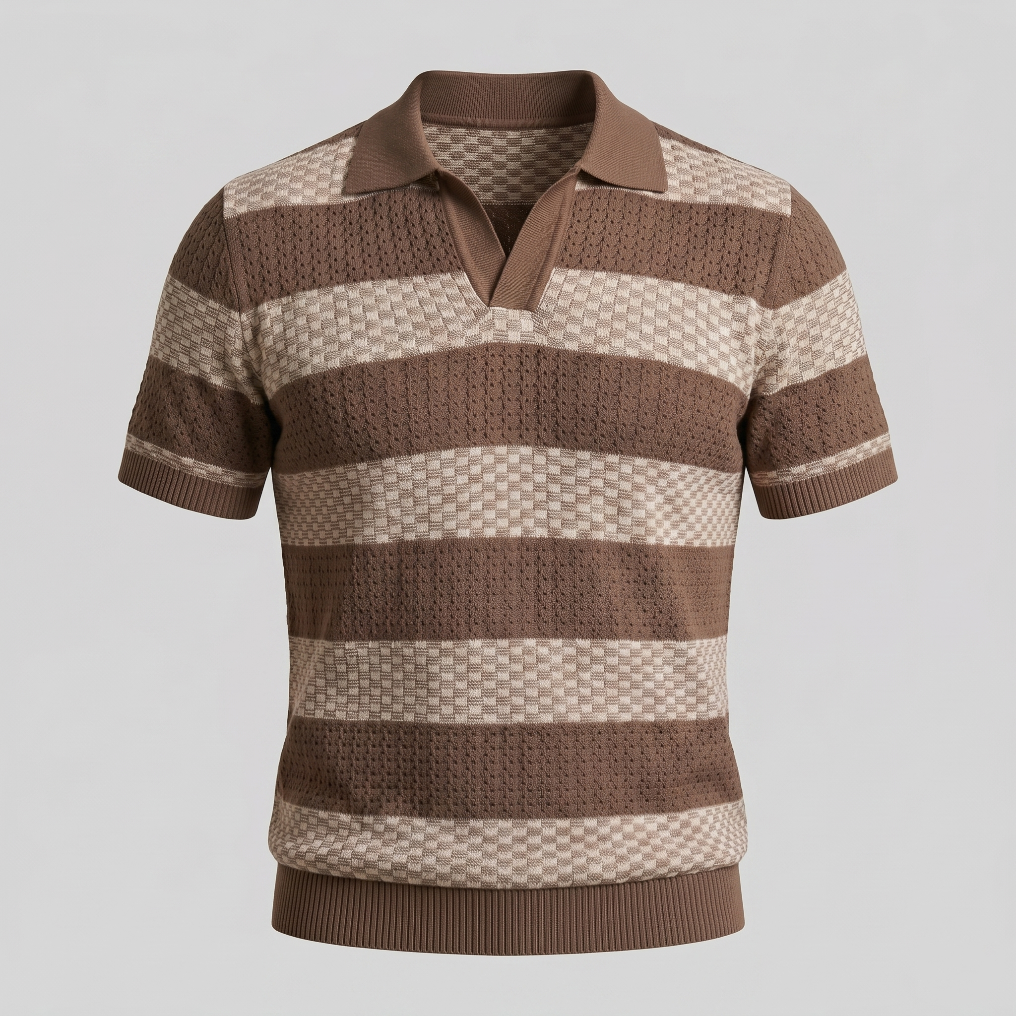 Polo Lange Mouwen Heren Smart Casual Gestreept