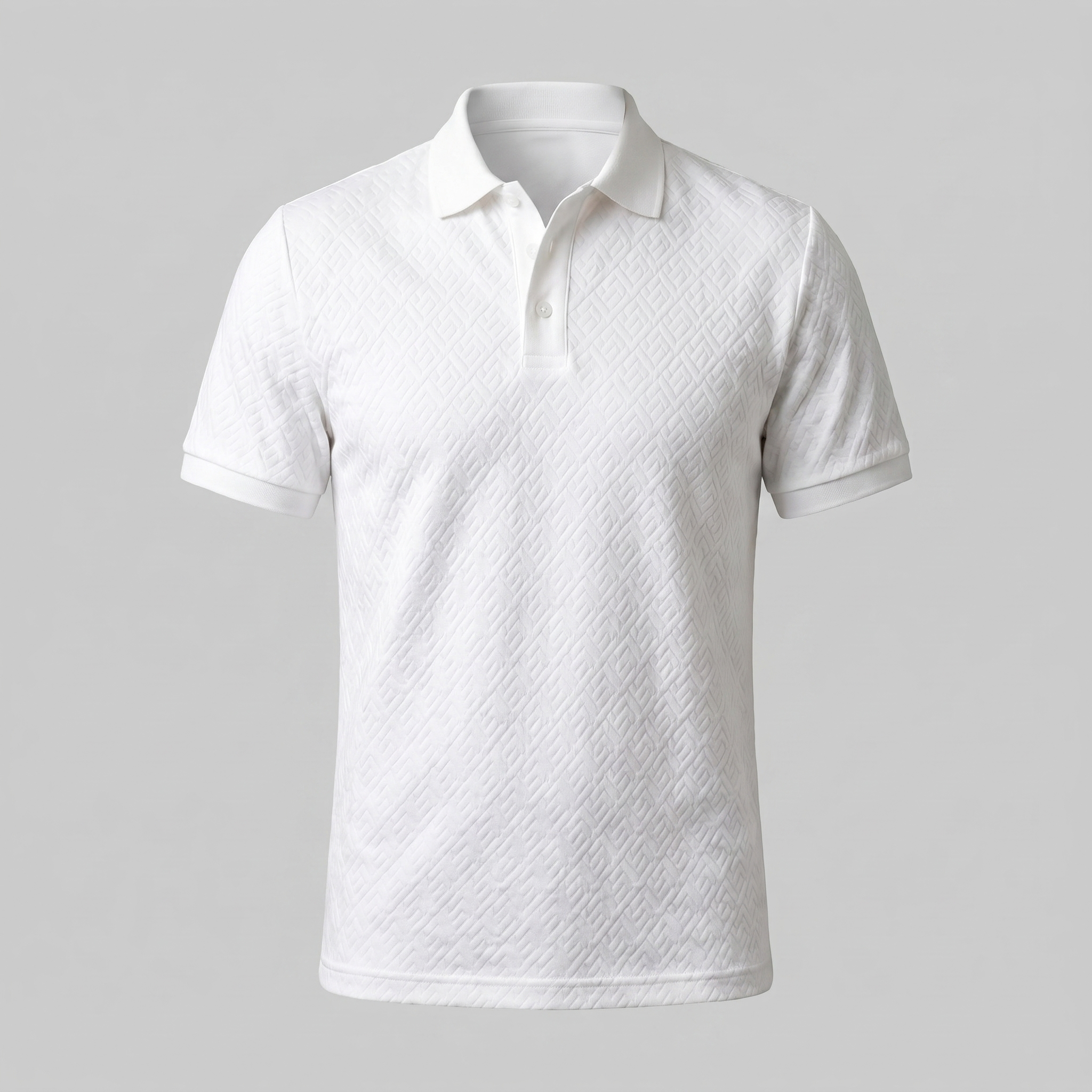 Polohemd Heren Tailored Fit Textuur Casual